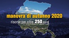 Spot: La manovra di autunno 2020 - risorse per oltre 250mln €
